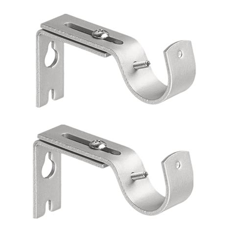 curtain rod bracket into metal window|curtain rod brackets end mount.